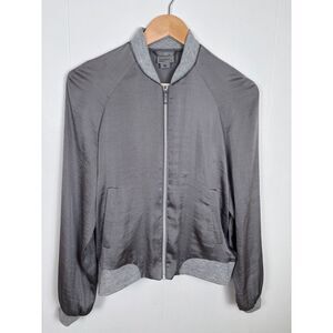 Vero Moda Bomber Jacket Lightweight Casual Zip Up‎ Gray Small